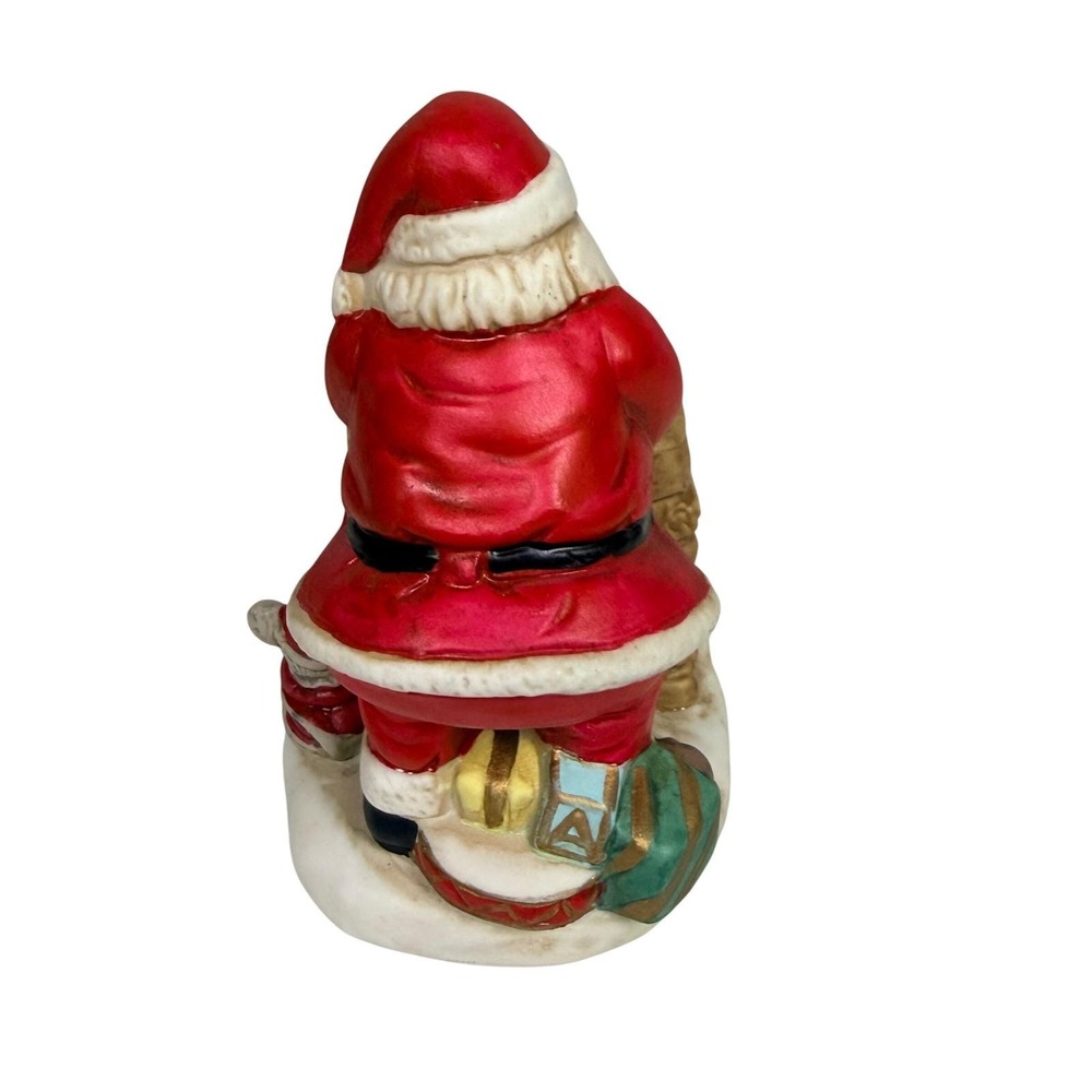 VTG PartyLite Santa Chimney Candle Ceramic 1990s Christmas Mouse Japan MCM - Picture 3 of 10